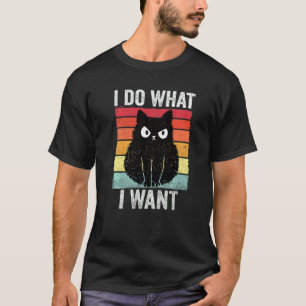 Camiseta Eu Faço O Que Quero Gato Bravo Vintage
