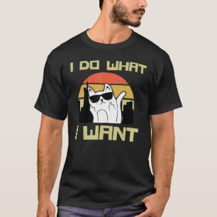 Camiseta Eu Faço O Que Quero Gato Café Gato Preto Xícara Ve