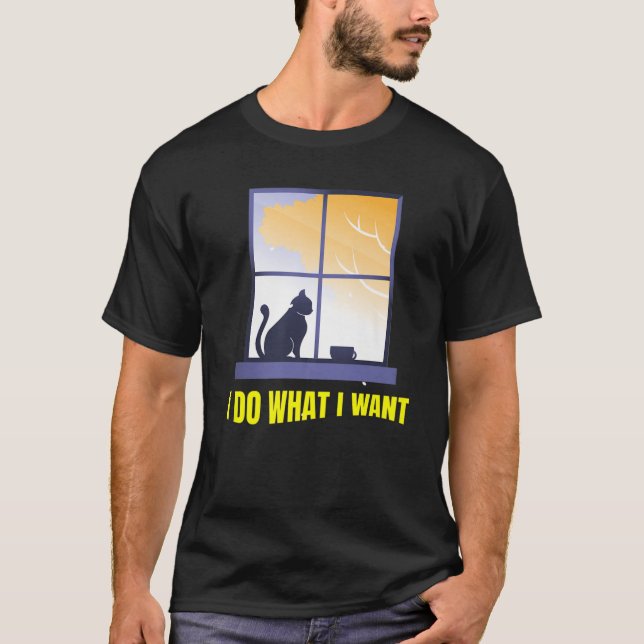Camiseta Eu Faço O Que Quero, Gato Engraçado (Frente)