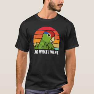 Camiseta Eu faço o que quero, papagaio, vermelho mexicano,