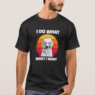 Camiseta Eu faço o que quero, Vintage Retro Standard Poodle