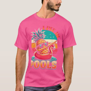 Camiseta Eu faço xixi em piscinas Piada de natação Verão en