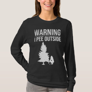 Camiseta Eu faço xixi fora para meninas de acampamento adol