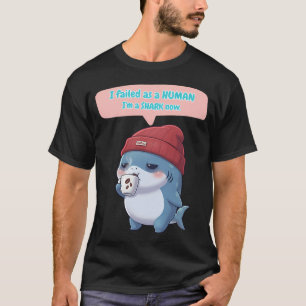 Camiseta Eu Falhei Como Humano - Chibi Shark