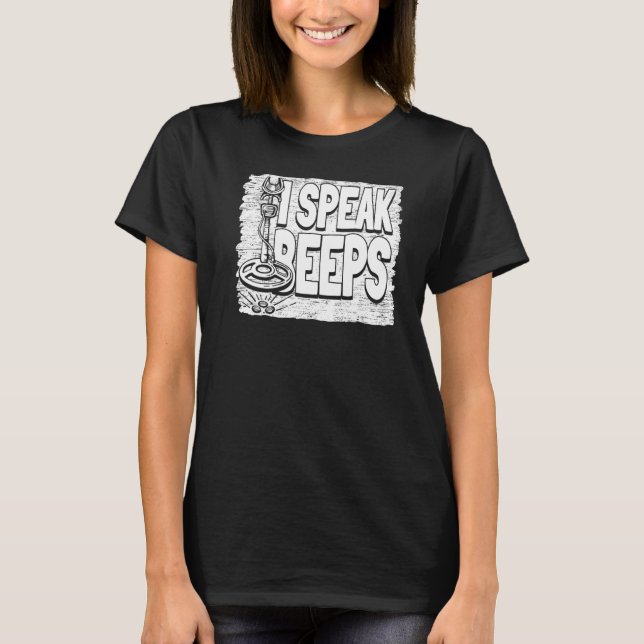 Camiseta Eu Falo Beeps Prospector Potencial Mineração (Frente)