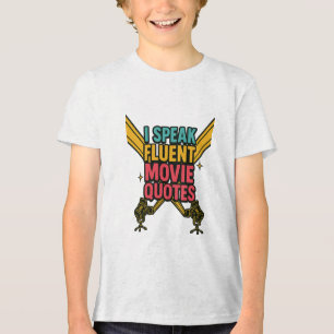 Camiseta Eu Falo Citações de Filmes Fluentemente Arte Neon