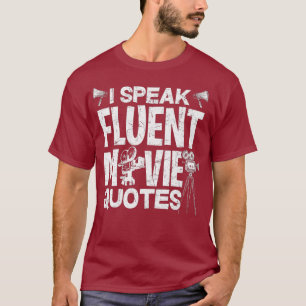 Camiseta Eu Falo Citações Fluentes de Filmes - Engraçada So