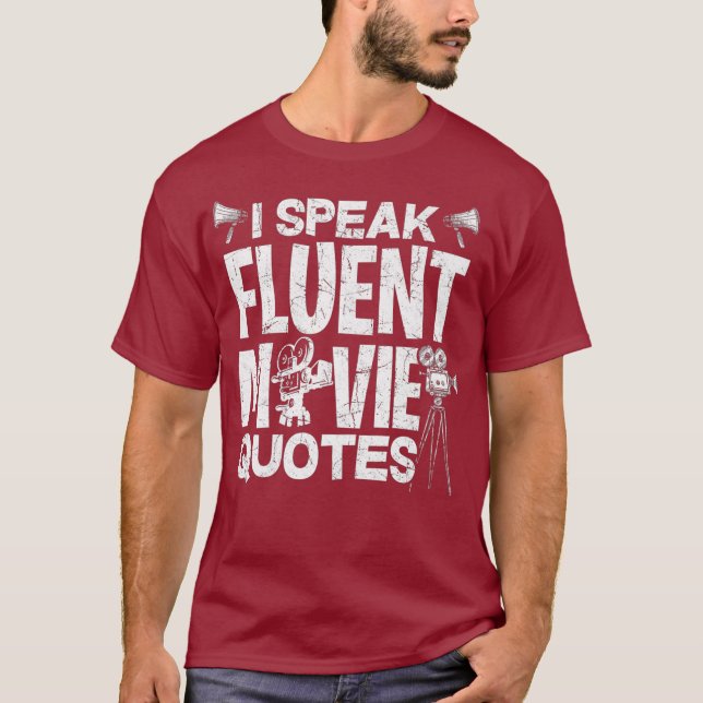 Camiseta Eu Falo Citações Fluentes de Filmes - Engraçada So (Frente)