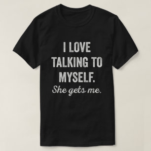 Camiseta Eu Falo comigo Mesma Que Ela Me Engraçado Mulheres