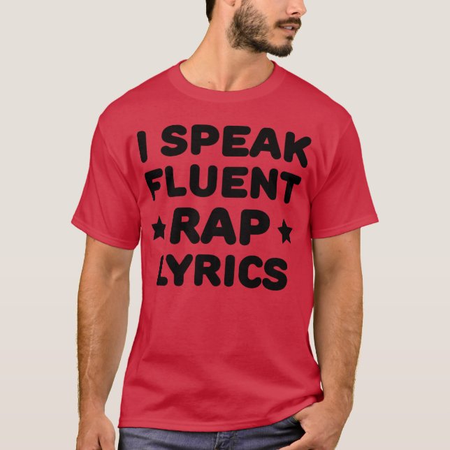 Camiseta Eu Falo Correntemente Presente de Letras de Rap (Frente)