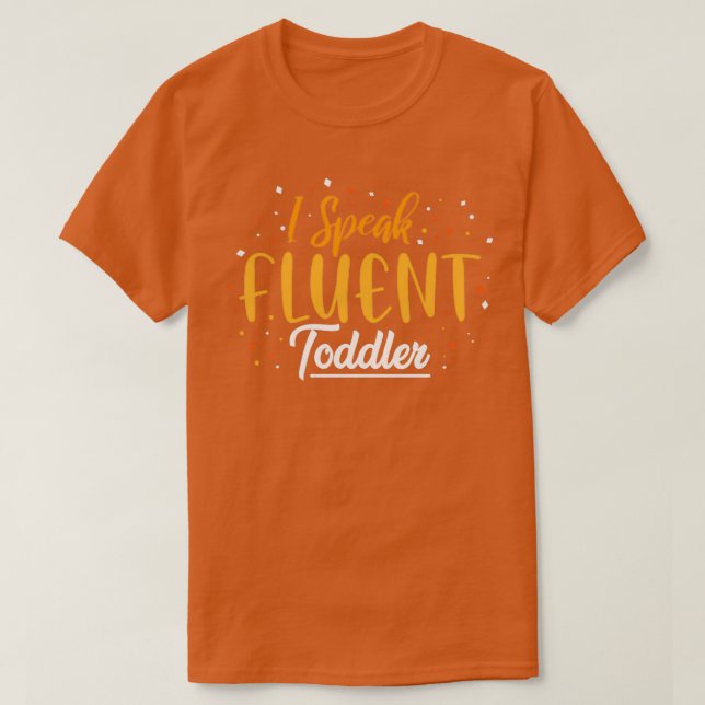 Camiseta Eu falo criança fluente (Frente do Design)