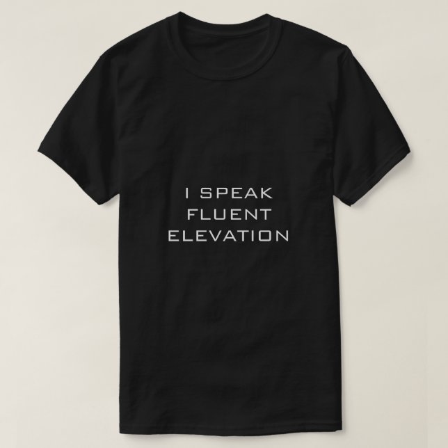 Camiseta Eu Falo ELEVAÇÃO Fluente Preto (Frente do Design)