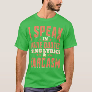 Camiseta Eu Falo Em Filme Citando Letras De Música E Sarcas
