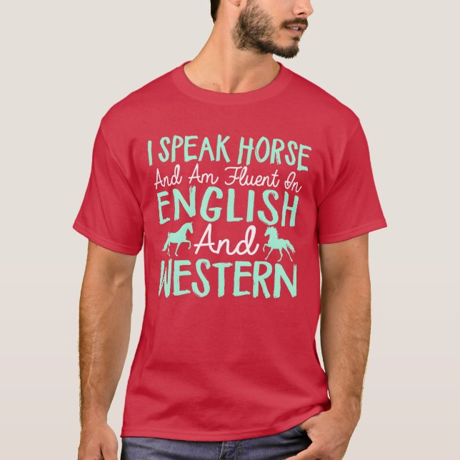 Camiseta Eu falo equídeo engraçado (Frente)