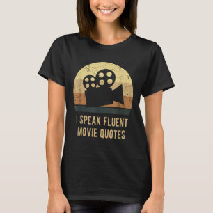 Camiseta Eu Falo Filme Fluente Citações Vintage Engraçado F