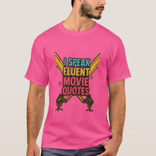 Camiseta Eu Falo Filme Fluente Citando Neon Hollywood Art