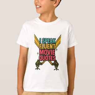 Camiseta Eu Falo Filme Fluente Citando Neon Hollywood Art