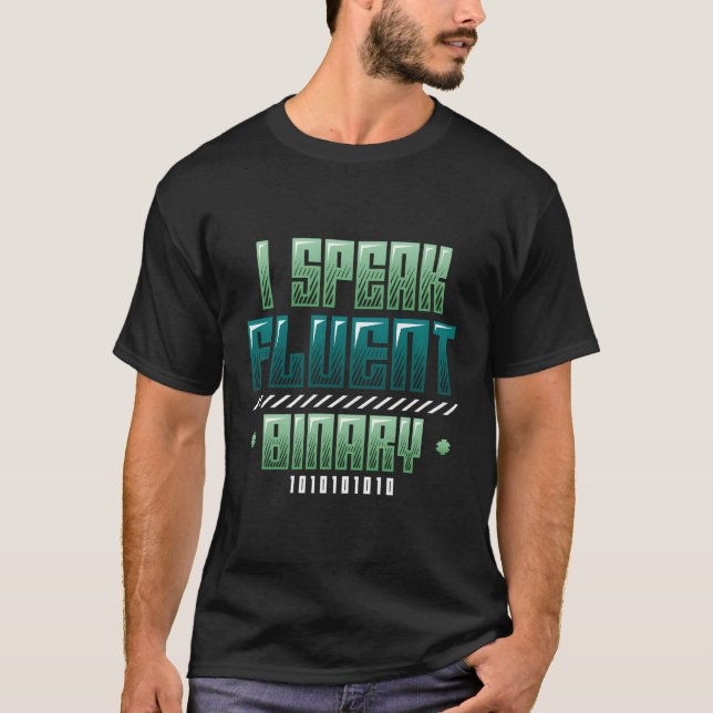 Camiseta Eu Falo Fluent Binary Code Programmer (Frente)