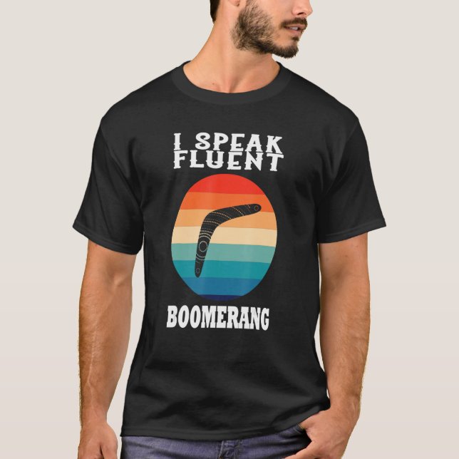 Camiseta Eu Falo Fluent Boomerang Jogador De Boomerang T (Frente)