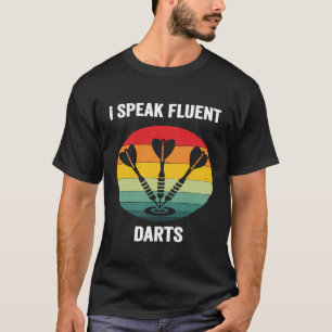Camiseta Eu Falo "Fluent Darts Vintage Dartboard Throwing G