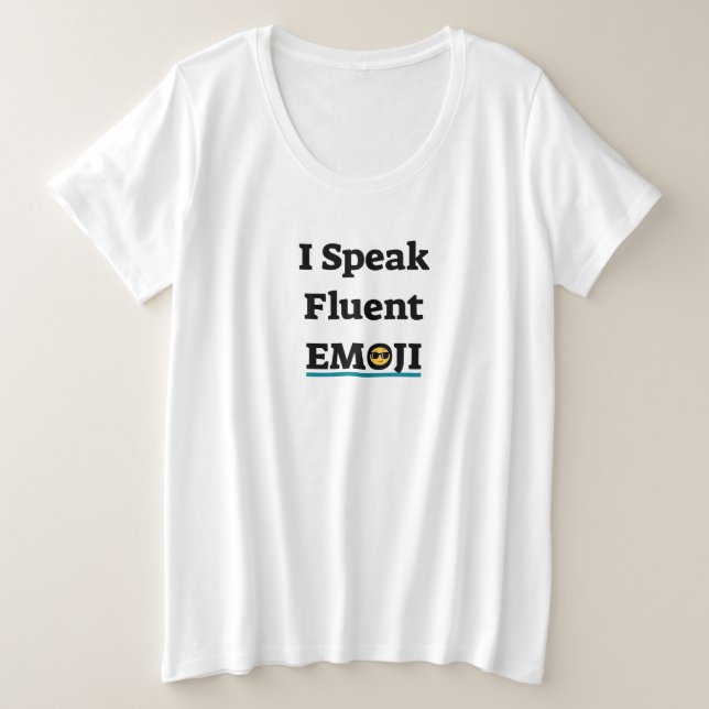 Camiseta Eu Falo Fluent Emoji (Frente do Design)