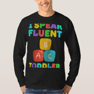 Camiseta Eu Falo Fluente Babá de Criança Pequena Professora