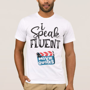 Camiseta Eu falo fluente citações de filmes clapperboard di