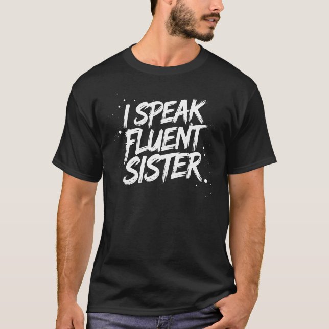 Camiseta Eu Falo Irmã Fluente - Irmã Divertida Bond (Frente)