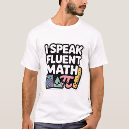 Camiseta Eu Falo Math Fluente – Professora Kawaii Fofa