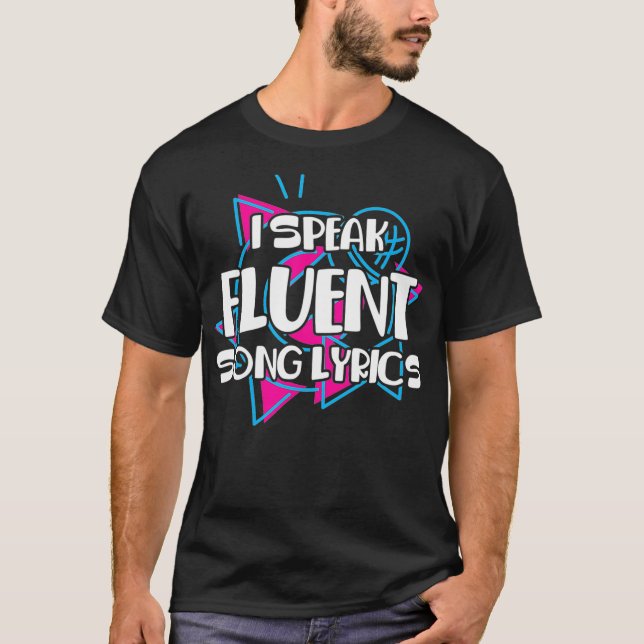 Camiseta Eu Falo Música Fluente Música Letras Música Cantor (Frente)