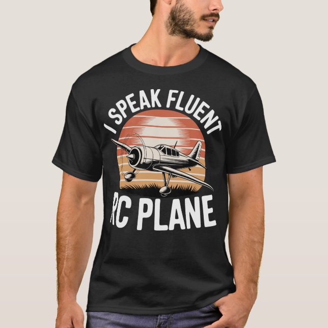 Camiseta Eu Falo Rc Avião Fluente (Frente)