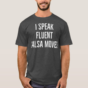 Camiseta Eu falo salsa fluente dança move música dança de b