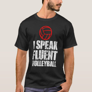 Camiseta Eu Falo Volei Fluente Para Homens Mulheres Criança