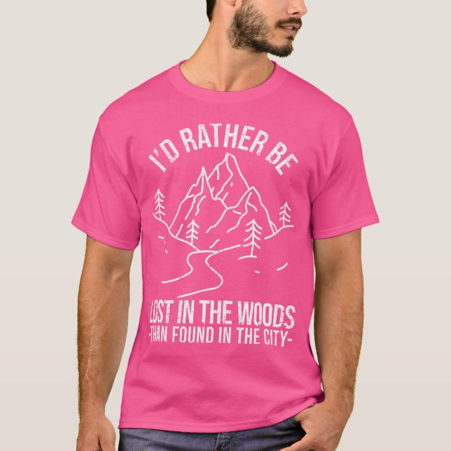 Camiseta Eu Ficaria Perdido Preferencialmente Na Floresta D (Frente)