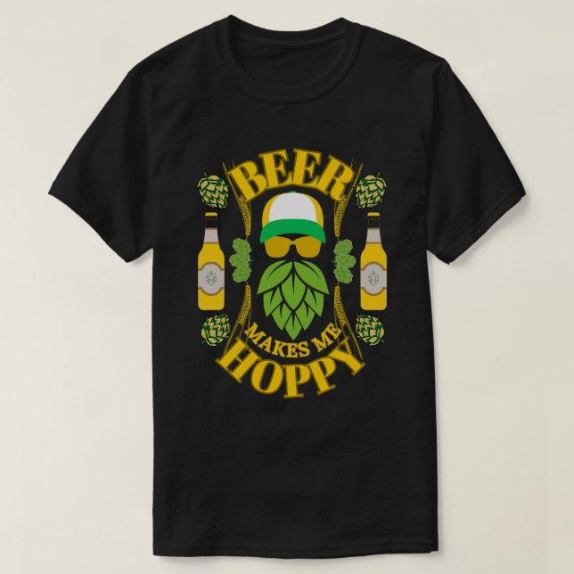 Camiseta Eu Fico Alegre Com Cerveja (Frente do Design)