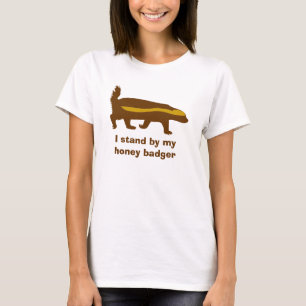 Camiseta Eu fico ao lado do meu texugo