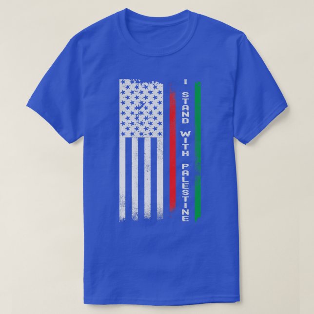 Camiseta Eu Fico Com A Bandeira Da Palestina (Frente do Design)