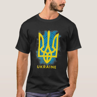 Camiseta Eu Fico Com A Bandeira Da Ucrânia, Símbolo De Band