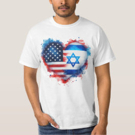 Camiseta Eu fico com a bandeira de Israel