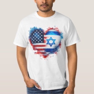 Camiseta Eu fico com a bandeira de Israel