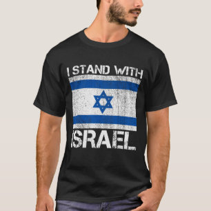 Camiseta Eu fico com a bandeira de Israel - Israel forte
