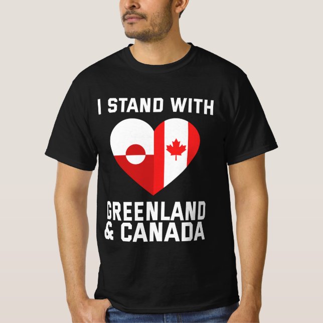 Camiseta Eu Fico Com A Groenlândia E O Canadá (Frente)