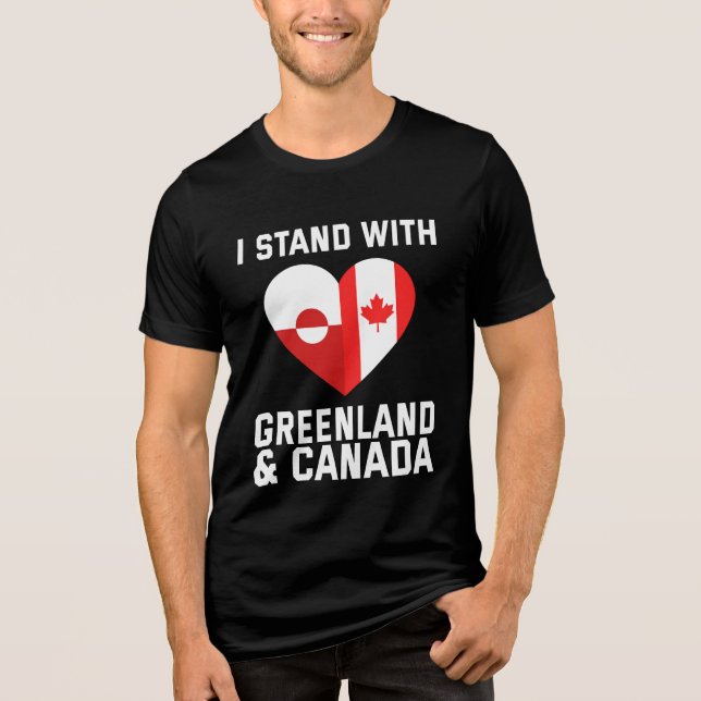 Camiseta Eu Fico Com A Groenlândia E O Canadá (Frente)
