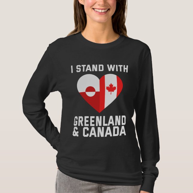 Camiseta Eu Fico Com A Groenlândia E O Canadá (Frente)