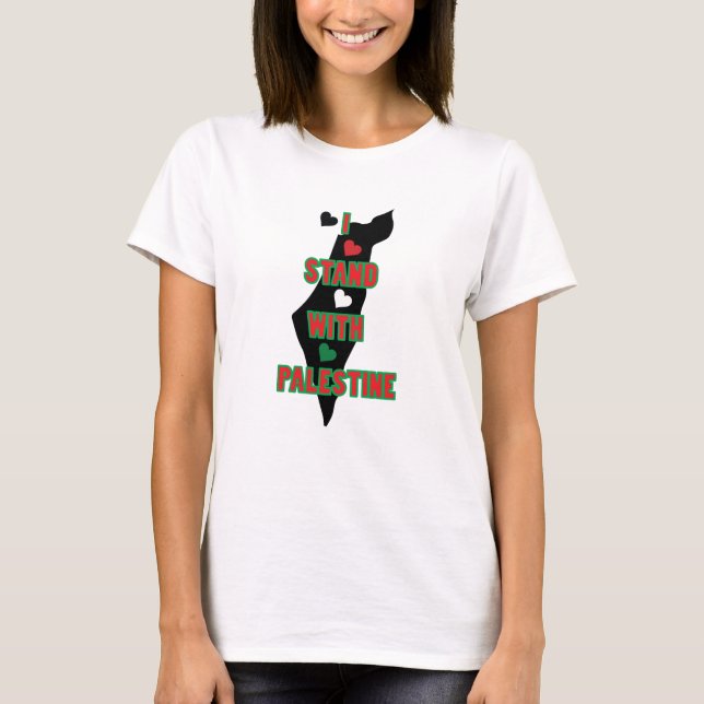 Camiseta Eu Fico Com A Palestina (Frente)