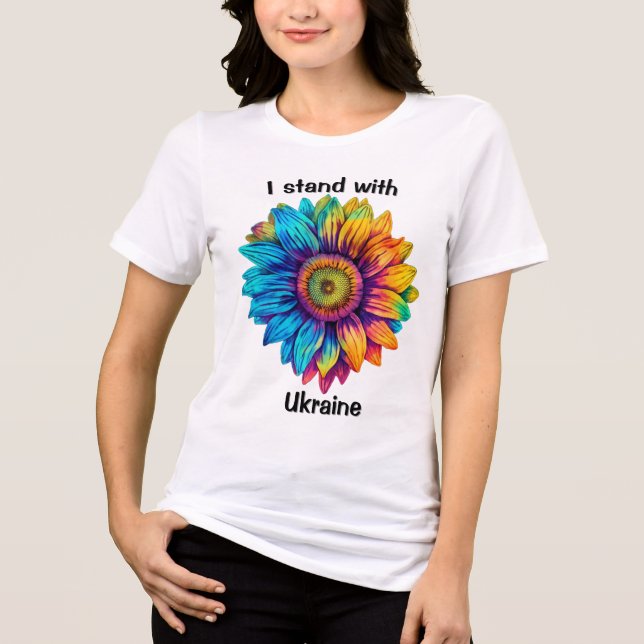 Camiseta Eu fico com a Ucrânia (Frente)