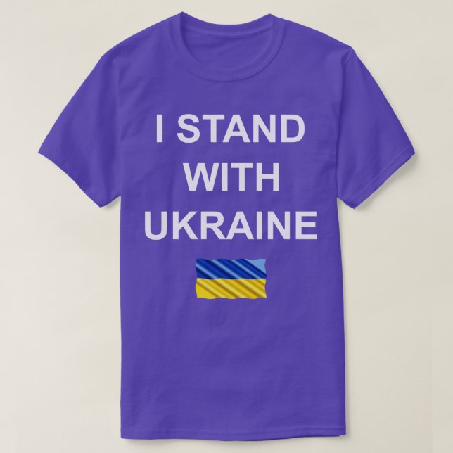 Camiseta Eu fico com a Ucrânia (Frente do Design)