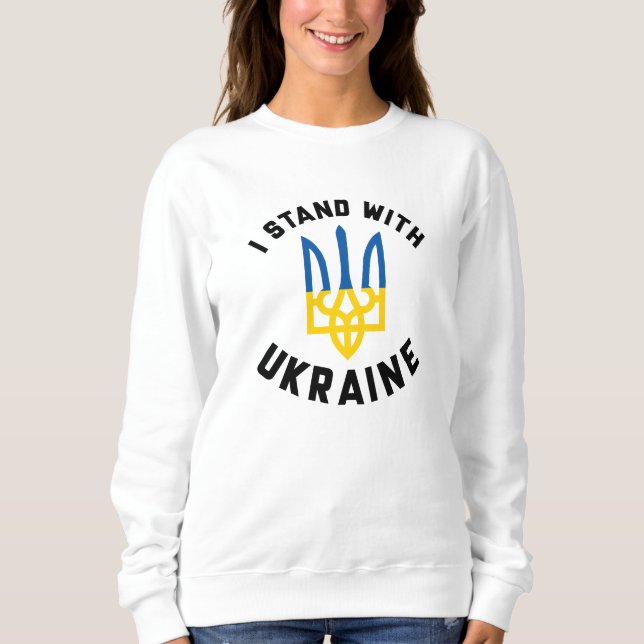 Camiseta Eu Fico Com A Ucrânia (Frente)