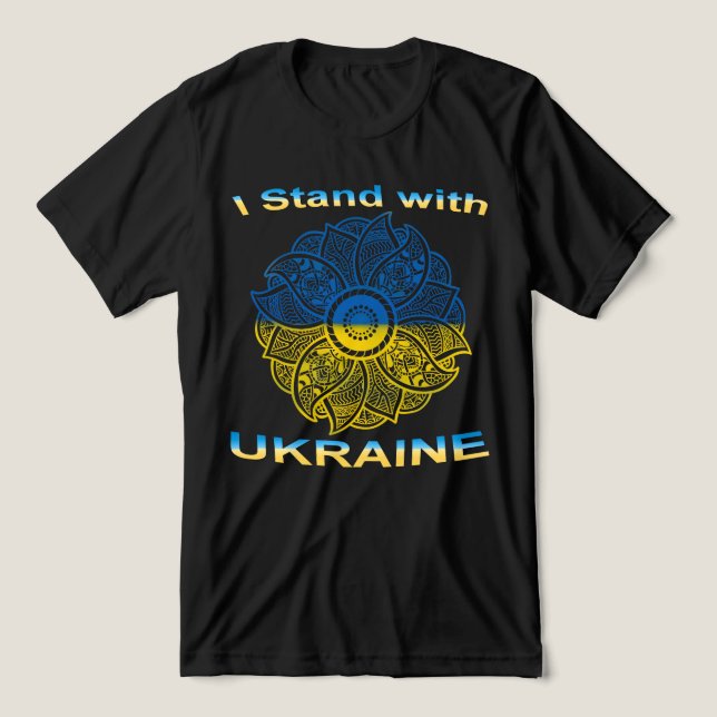 Camiseta Eu fico com a Ucrânia (Design frontal)