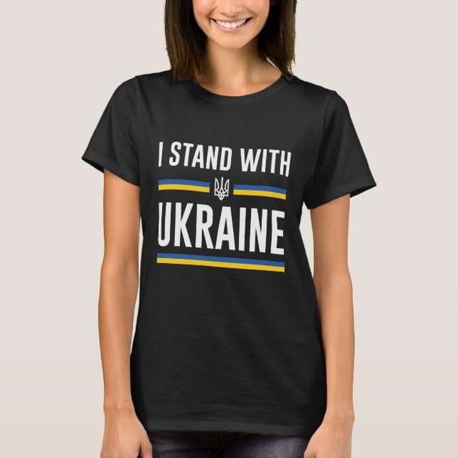 Camiseta Eu Fico Com A Ucrânia (Frente)